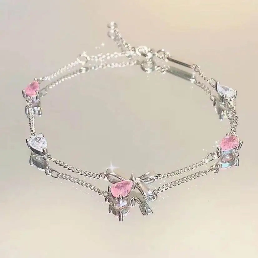 Silver Color Zircon Bracelet For Women