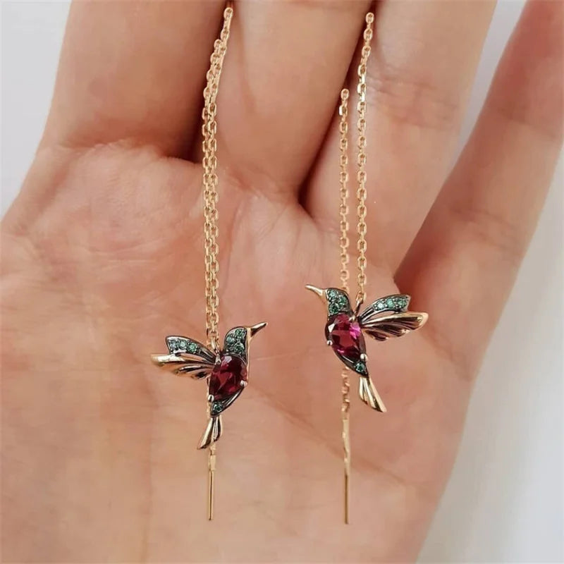 Little Bird Drop Long Hanging Earrings for Women