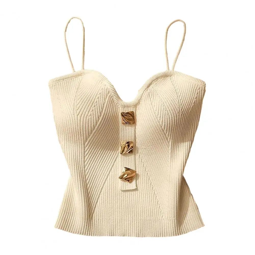 Women Vest V-neck (Crop-Top)